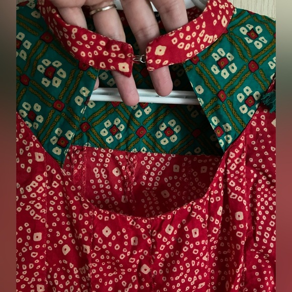 GENERATION Basic Vibrant Indian Patterned Glare Tunic Top Mini Dress Sz 12 - Picture 5 of 9